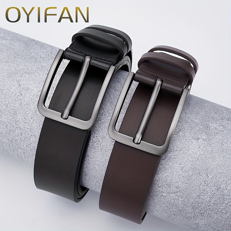 

Oyifan Premium Men's Leather Belt With Pin For Business And Casual Trousers - Vintage, , Comfortable & Adjustable
