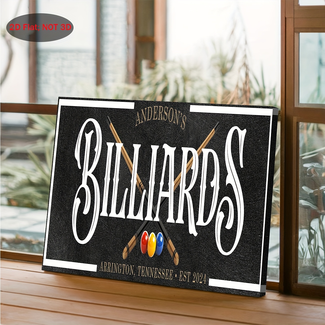 The Lizton Sign Shop Billiards Saloon Sign – Personalized Pool Table Metal Wall Decor, Aluminum