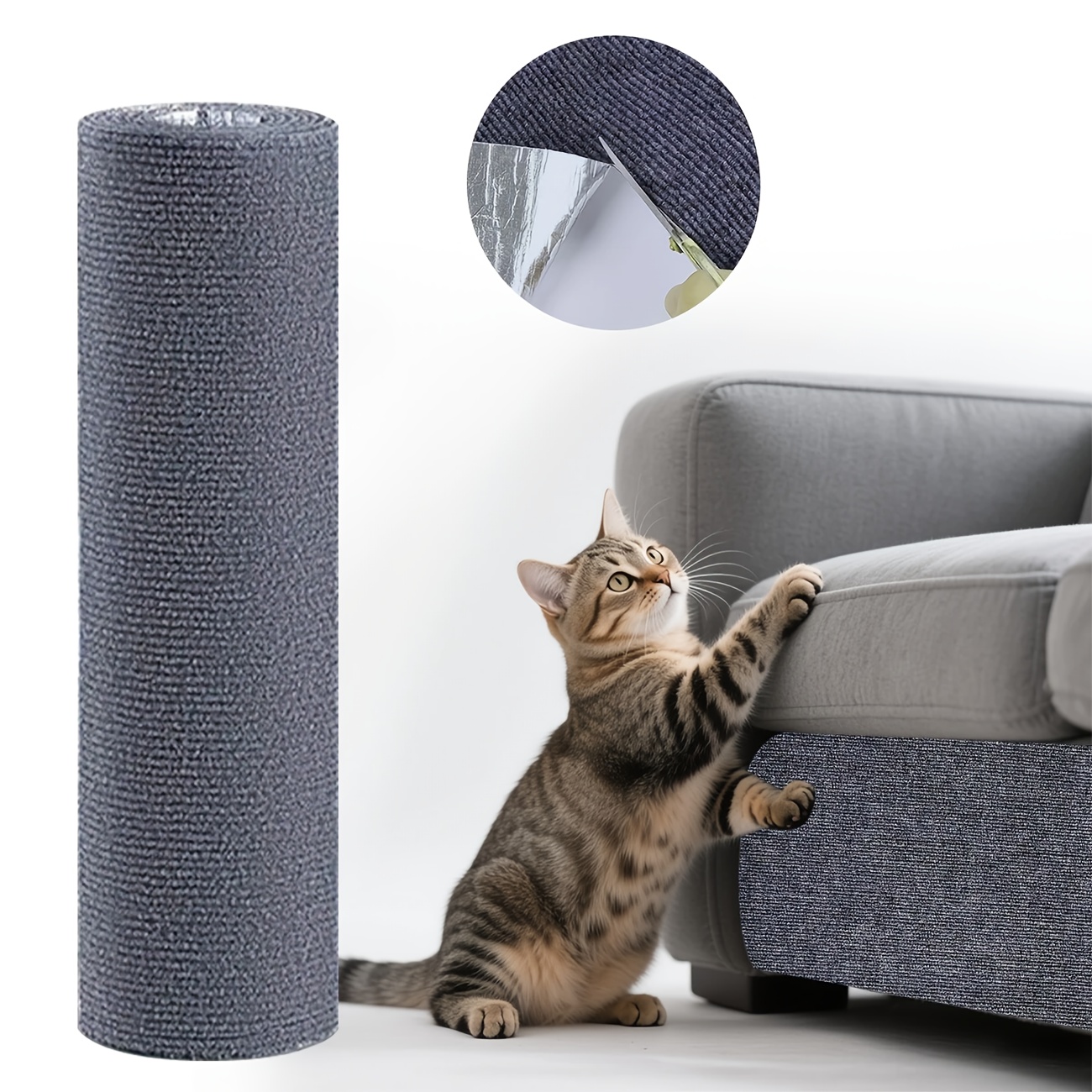 E-shop Trimmabarer Katzenschutz für Möbel mit selbstklebenden Kratzpads – ideal zum Schutz von Sofas, Türen Katzengitter vor Kratzern