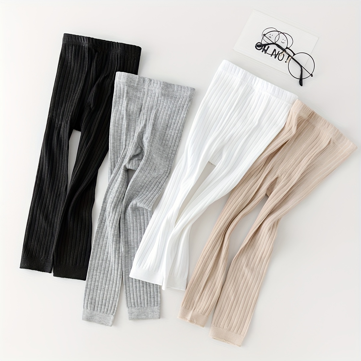 4pcs Kids' Solid Color Tights For Baby Girl – Perfect For Layering Or Wearing Alone /fall