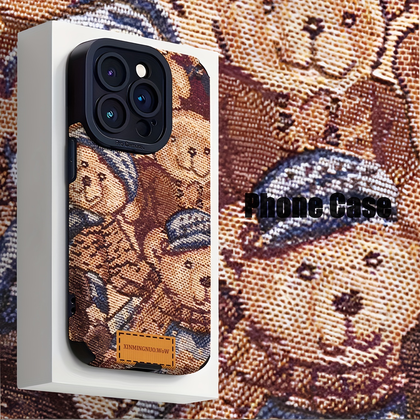 TEMU Phone Case - Warm Cartoon Brown Bear Puppy Phone Case For Iphone 15/15plus/15pro/15promax, For Iphone 14/14plus/14pro/14promax, For Iphone