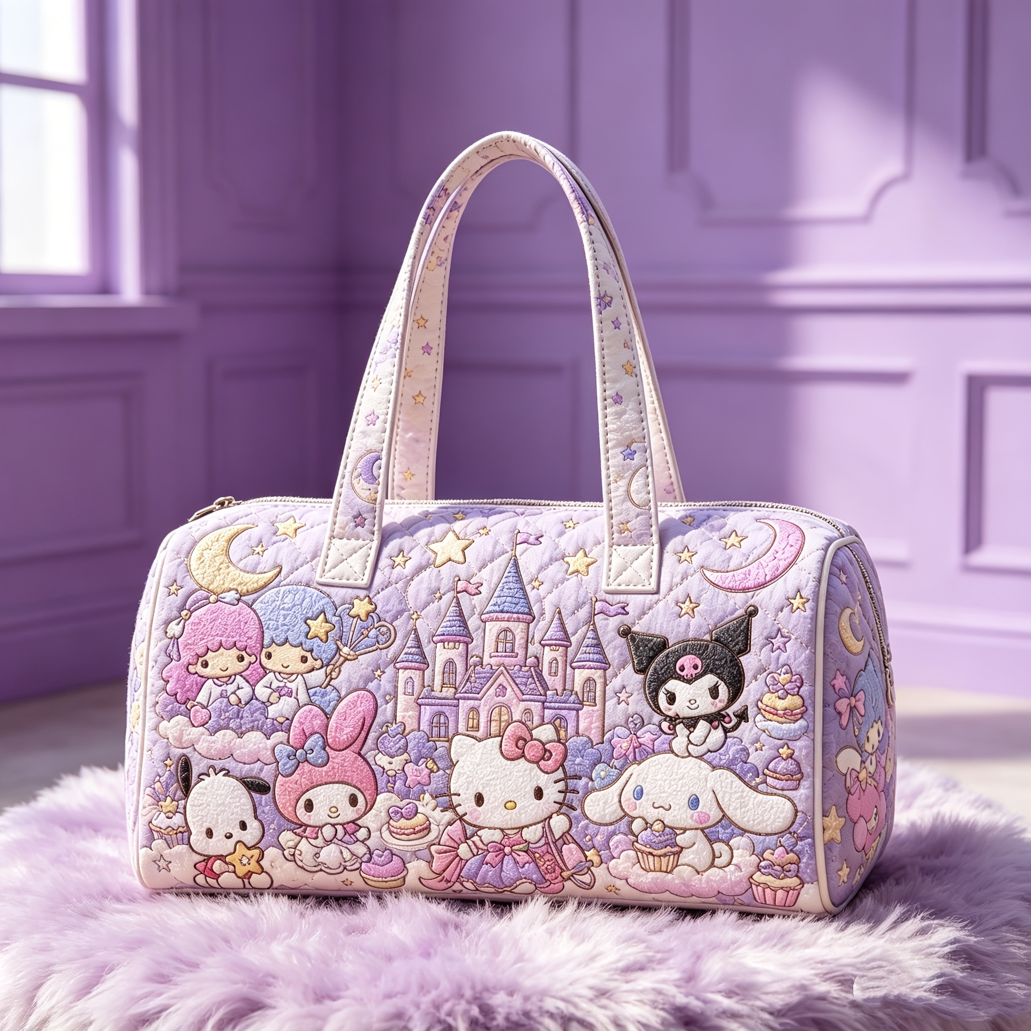 TEMU Travel Luggage, Large-capacity Cartoon Travel Bag, Printed Tote Bag, Suitable For Daily Commuting And Weekend Short Trips, For Birthday Gifts,