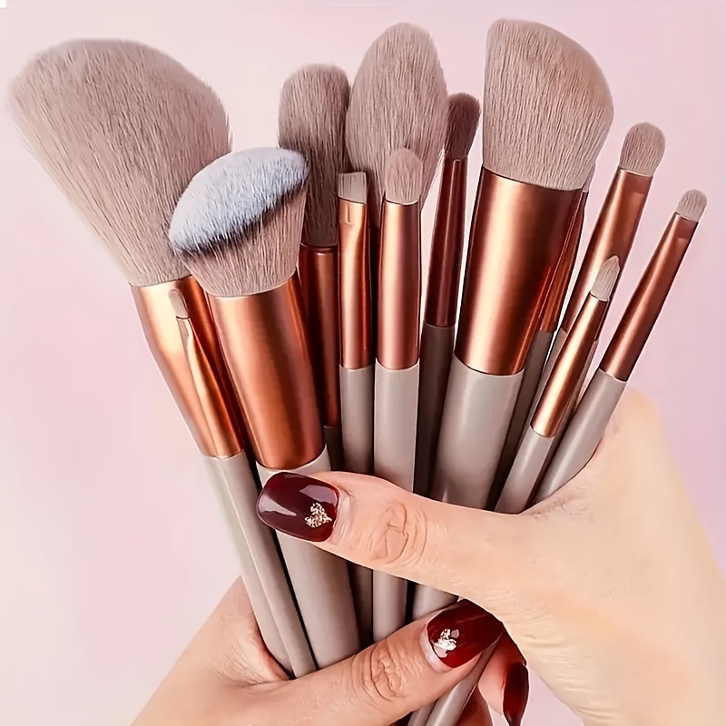 

Hypoallergenic Makeup Brush Set For All Skin Types - Soft Synthetic Bristles, Professional Quality For Flawless Foundation, Blush, Eyeshadow & Lip Application - Perfect For Beginners To Pros