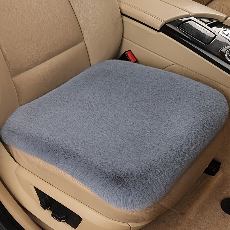 

Luxurious Plush Winter Car Seat Cushion - , Warm, Pad For Front Seats, Fit, Easy To Clean, Light Gray