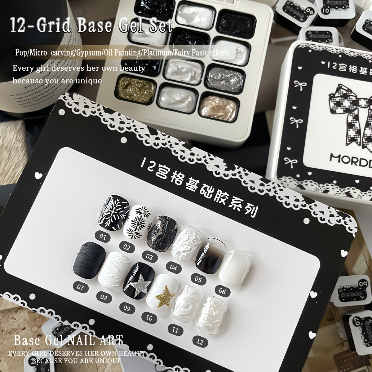 Image of 12-colors New Popular Solid Gel Nail Gel Semi-permanent Nail Art Soaking Led Gel Manicure Gift Nail