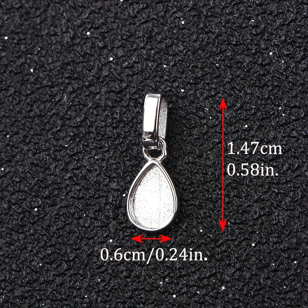 Breast Milk Resin Pear Solid Back Pendant Bezel Settings