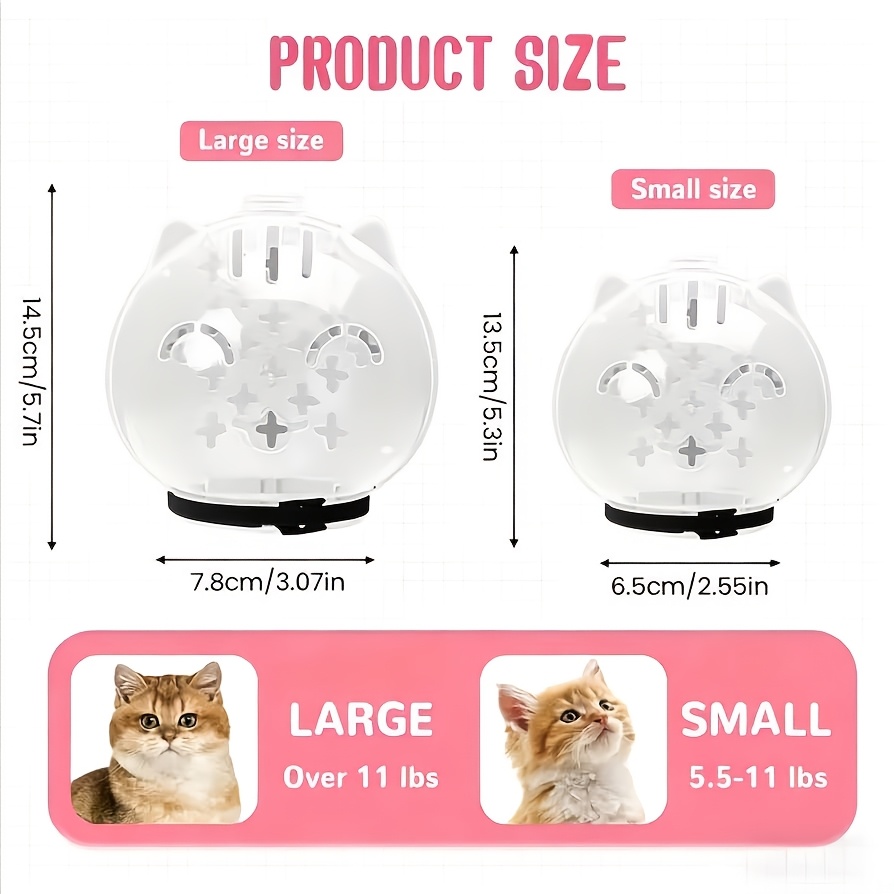 Ensemble de protection pour chat, collier Elizabeth transparent et respirant, comprenant 1 protège-tête et 4 protège-pattes, -léchage et -morsure, spécialement conçu pour le toilettage et le bain, durable et réutilisable