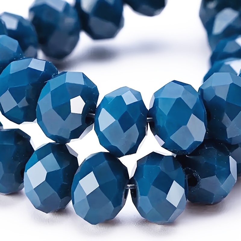 

Superbes perles de cristal autrichiennes - 112/82/62 pièces, 4/6/8 mm, bleu foncé, haute qualité, parfaites pour la fabrication de bijoux DIY - Pinces incluses