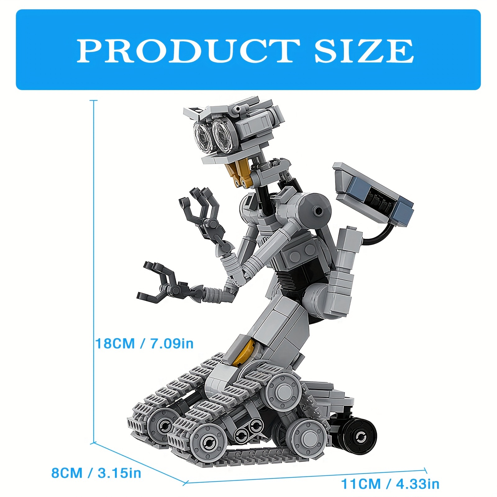 Yellow Robot Rolling Building Blocks Toys