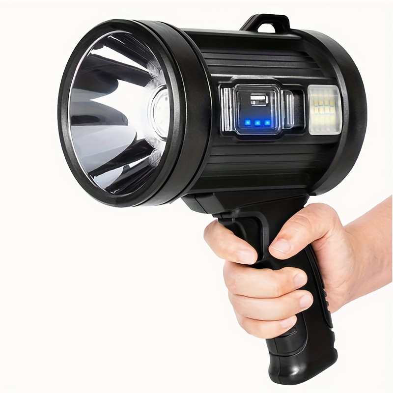 TEMU Led Rechargeable Flashlight, 6 , 3 Color Filters, Usb And , Waterproof, Suitable For Hunting, Camping, Boating, Hiking, Etc, Best For Christmas, Thanksgiving