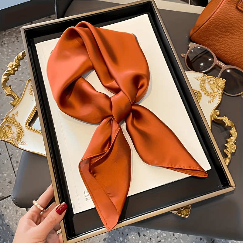 TEMU 1pc Elegant, Cute, High-quality Elegant Easy Bohemian Style Fashion Multi-use Solid Scarf, Lightweight And Breathable, Suitable For Daily Wear,