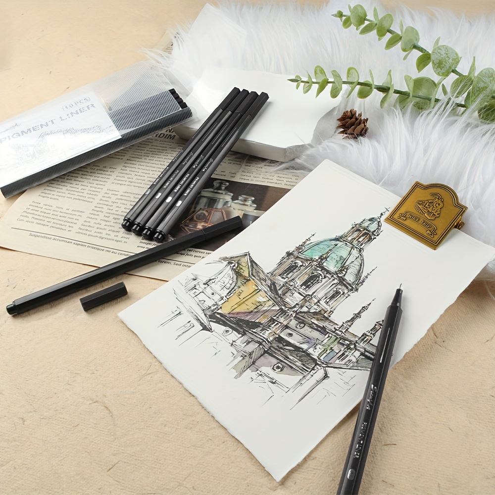 

Seami Art 10pcs Black Pigment Liner Needle Waterproof Drawing Pen For Sketch Watercolor Drawing