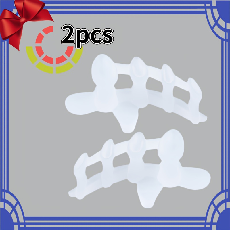 Image of 2pcs-sports Toe Spacer - New 4-hole Toe Tool - Soft Gel Material Fits All - Worn At Home Or In Shoes