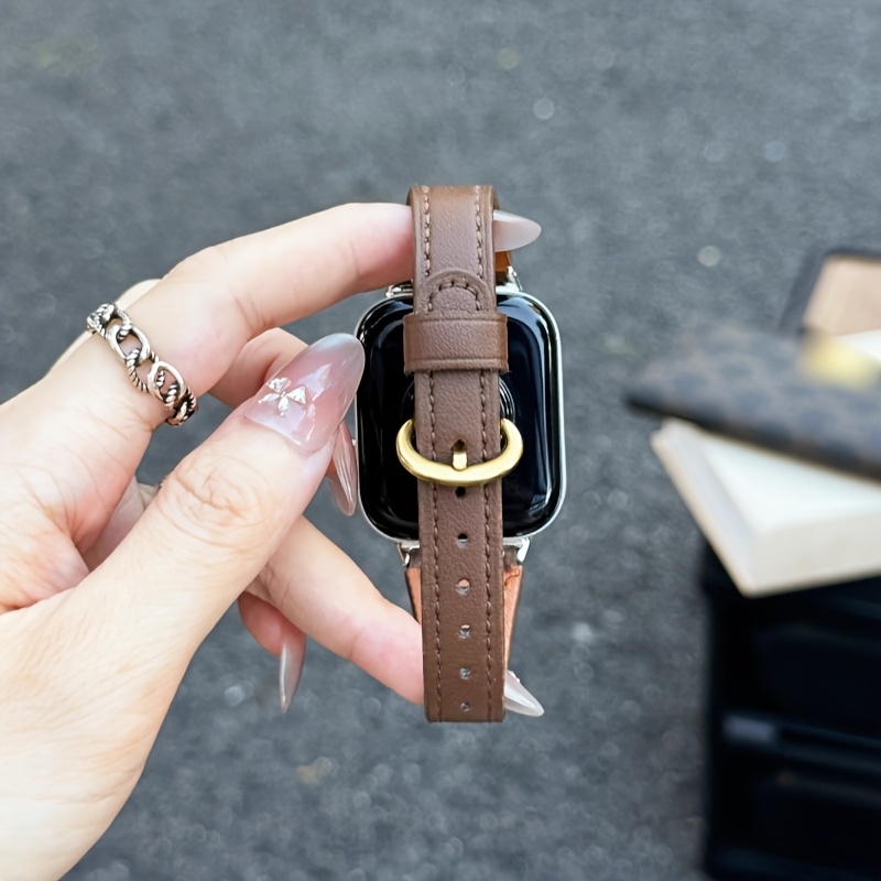 E-shop Modischer Retro-Temperament-Armband, lässiger Alltagsstil, , atmungsaktives Hufeisen-Gold-Schnallen-Design, geeignet für Huawei Fit4/-Größen,