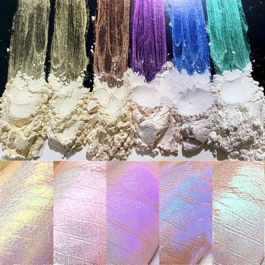 

Chameleon Gradient Mica Powder Set - 5 Vibrant Colors For Epoxy Resin, Nail Art, And Candle Making