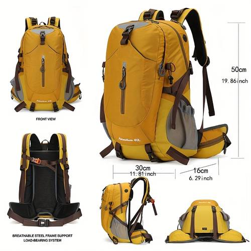 large capacity lightweight mens and womens outdoor hiking backpack durable travel backpack with adjustable chest strap detachable frame multiple pockets and suitable for outdoor camping and business travel