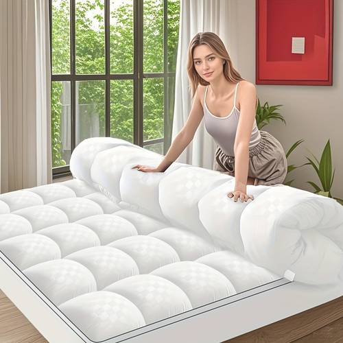 mattress topper extra thick mattress pad pillow top mattress cover quilted fitted breathable soft mattress overlay with pockets up to 8 21 inches deep mattress pad