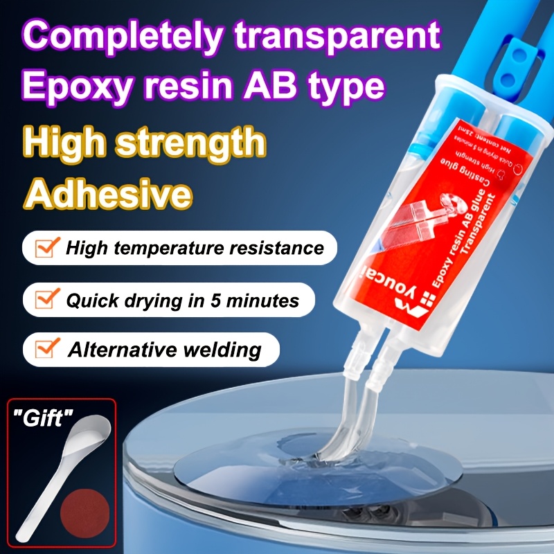 1pc transparent     high temperature resistant casting   strong welding   5 minute fast drying repair   type ab high strength metal welding   suitable for high strength welding and repair of metal