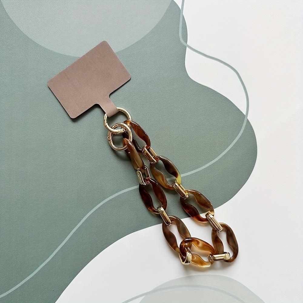 Image of Fashionable And Colorful Acrylic Phone Chain, Handmade And Detachable, Designed To Prevent Loss And Used As Accessory