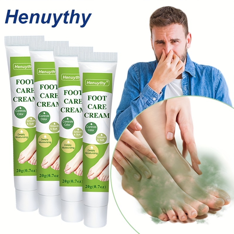 

fresh Scent" 4-piece Unisex Foot Odor Eliminator Cream - Long-lasting Freshness, Skin Cleansing & Deodorizing