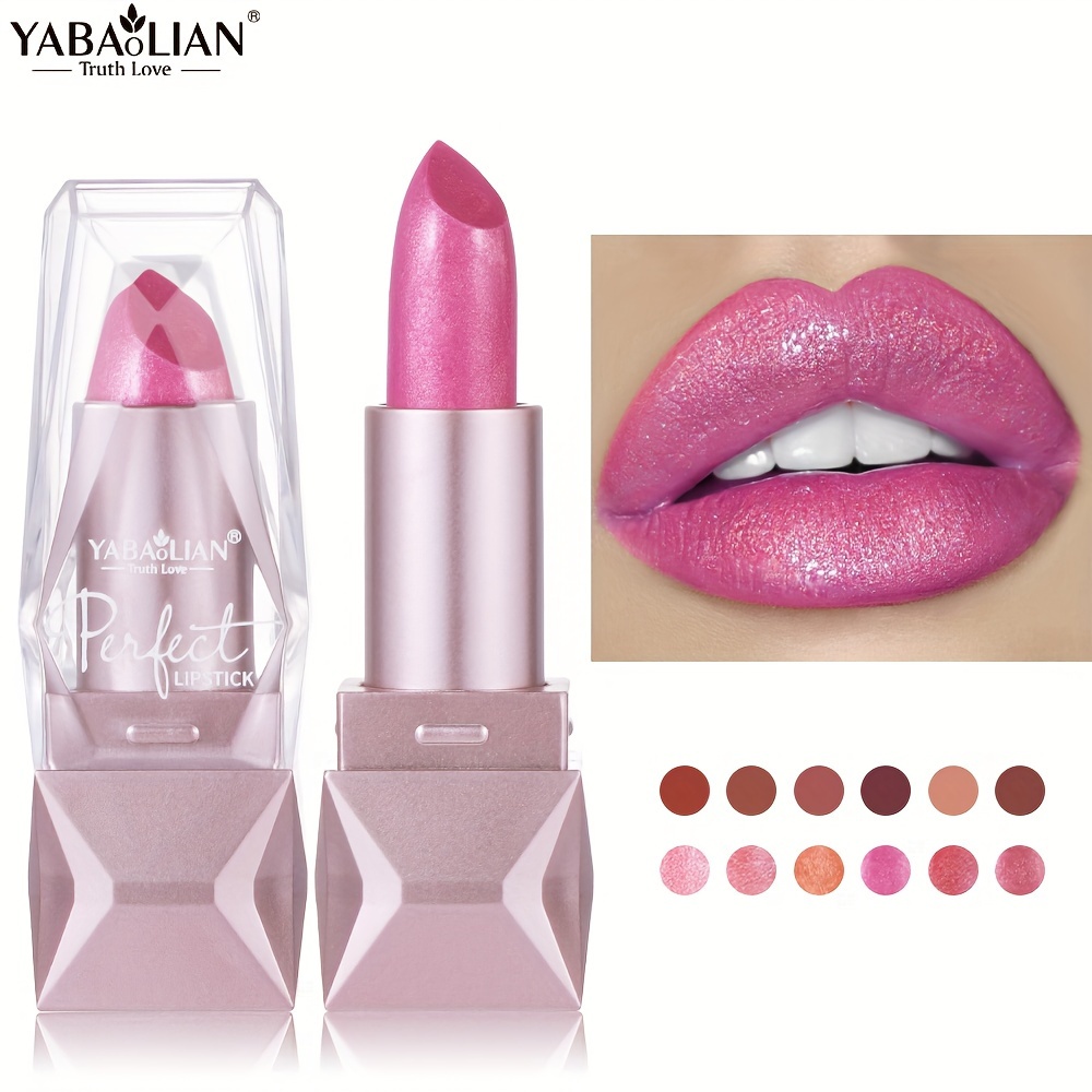 

Yabaolian Glitter Lipstick, Shiny Velvet Texture, Durable, Make Your Lips Shiny, Waterproof Lip Balm For Women