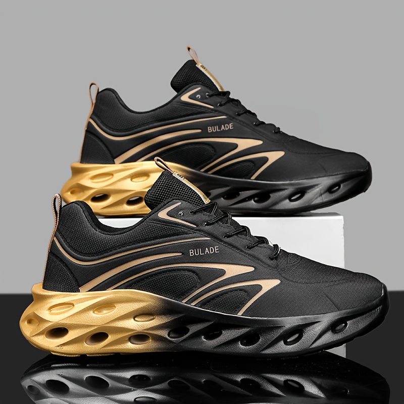 TEMU [sneakers] Men's Spring Summer Breathable Gradient Running Shoes Outdoor Anti-slip Cushioning Sports Fitness Training Shoes