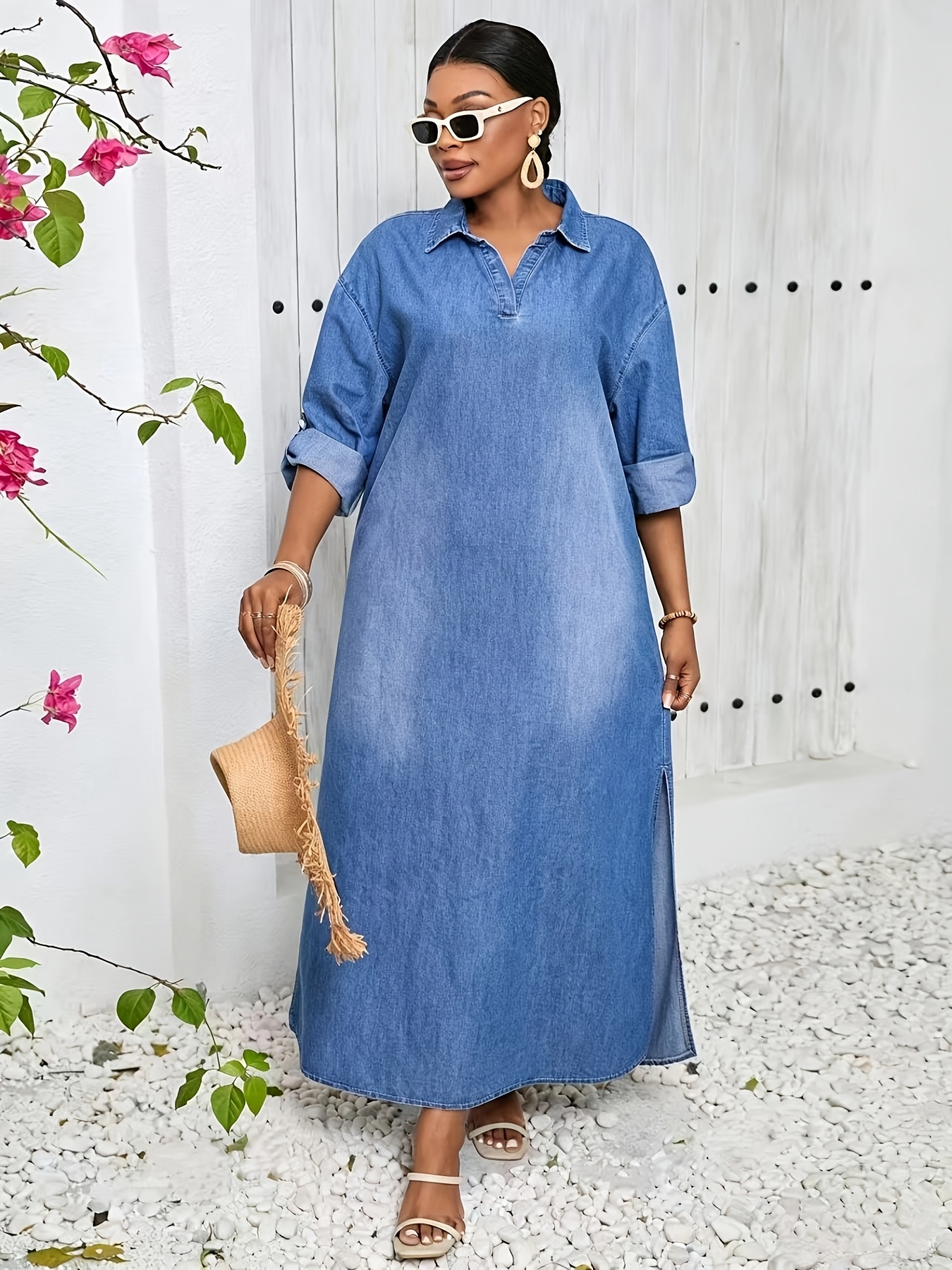 summer denim dresses for older ladies Denim Dress for Women over 40