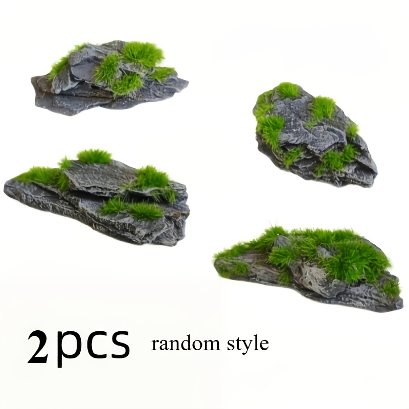 TEMU Ensemble de 2 de irrégulière réalistes - Pierres de paysage micro- - de décoration de cour extérieure - Accessoires de miniatures à - Style