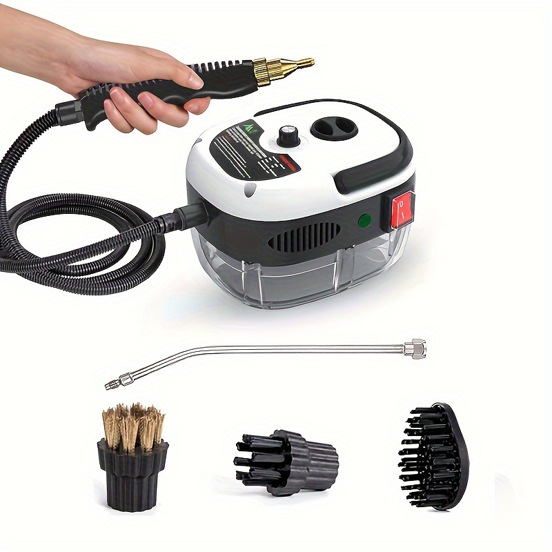 1pc portable handheld steam cleaner high temperature pressurized machine with brush heads for kitchen furniture bathroom us plug details 1