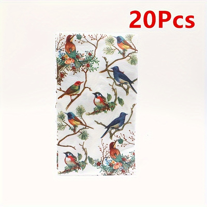 Image of 20pcs Guest Towels Paper Hand Napkins For Bathroom Napkins Everyday Decorative For Dinner Wedding Tea Party Table Anniversary Bridal Powder Room 33x40cm Big Size For Halloween、christmas