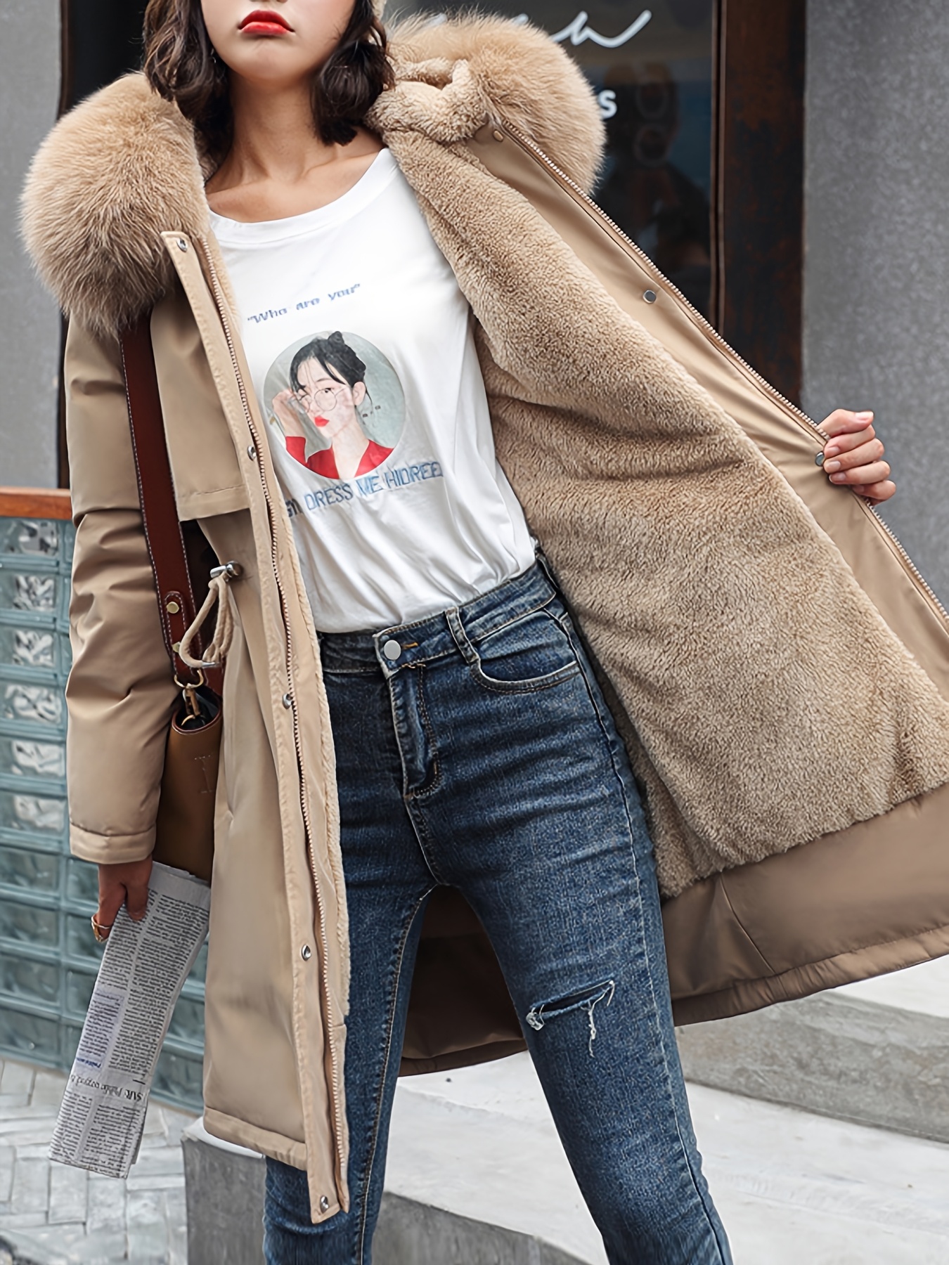 Casacas Impermeables Casacas Con Peluche Mujer Casaca Con Peluche