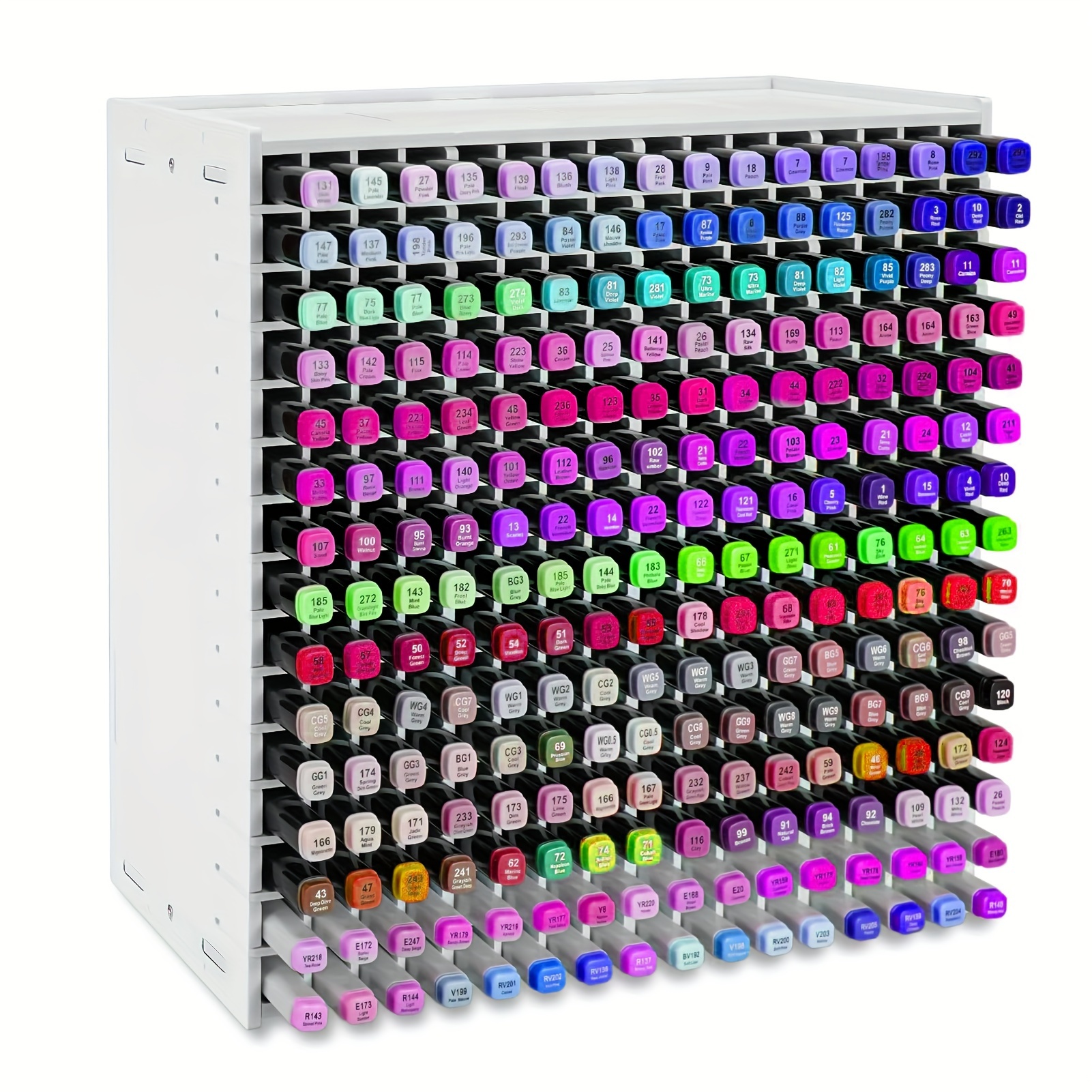 

Organisateur de Marqueurs en PVC Extra-Large - 120/180/240 Emplacements, Rangement Durable pour Marqueurs, Pinceaux Aquarelle & Crayons de Couleur, Accessoire de Bureau Facile à Installer