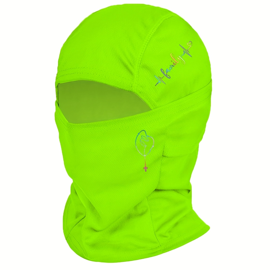 Image of 1pc/3pcs Outdoor Sports Face Mask For Men&women Colorful Cartoon Printing Elastic Comfortable Breathable Fabric Full Face Covering Protect Neck Outdoor Activities Windproof Sunshade Hat
