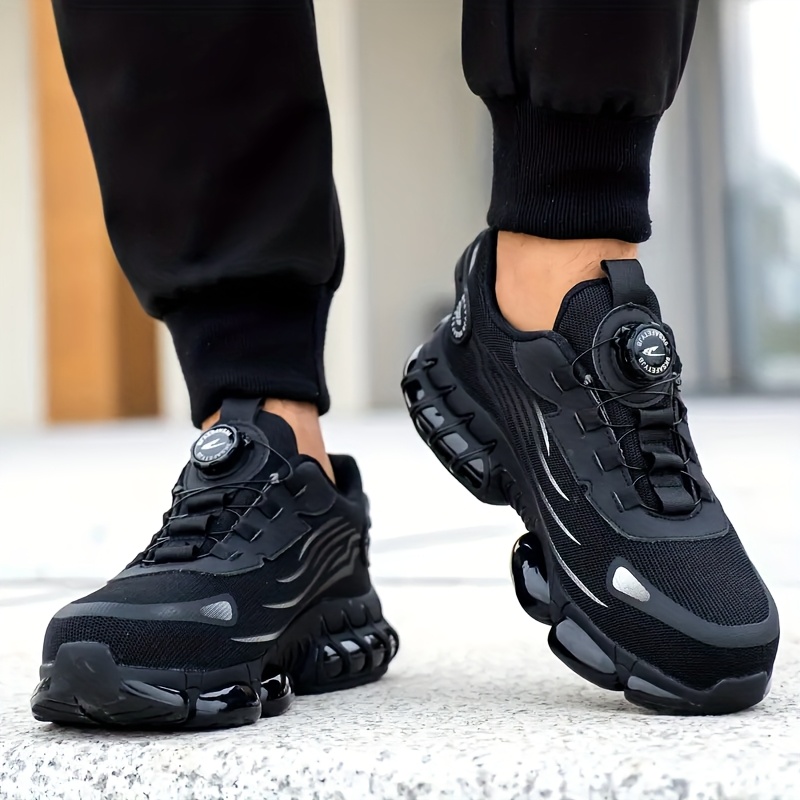 Мужские рабочие ботинки со стальным подноском и защитой от проколов, с поворотной застежкой