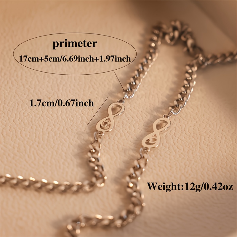 2pcs Infinite Loop Love Couple Bracelets, Retro Design