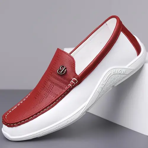 mens slip on loafer shoes comfy non slip casual rubber sole durable walking shoes for mens outdoor activities