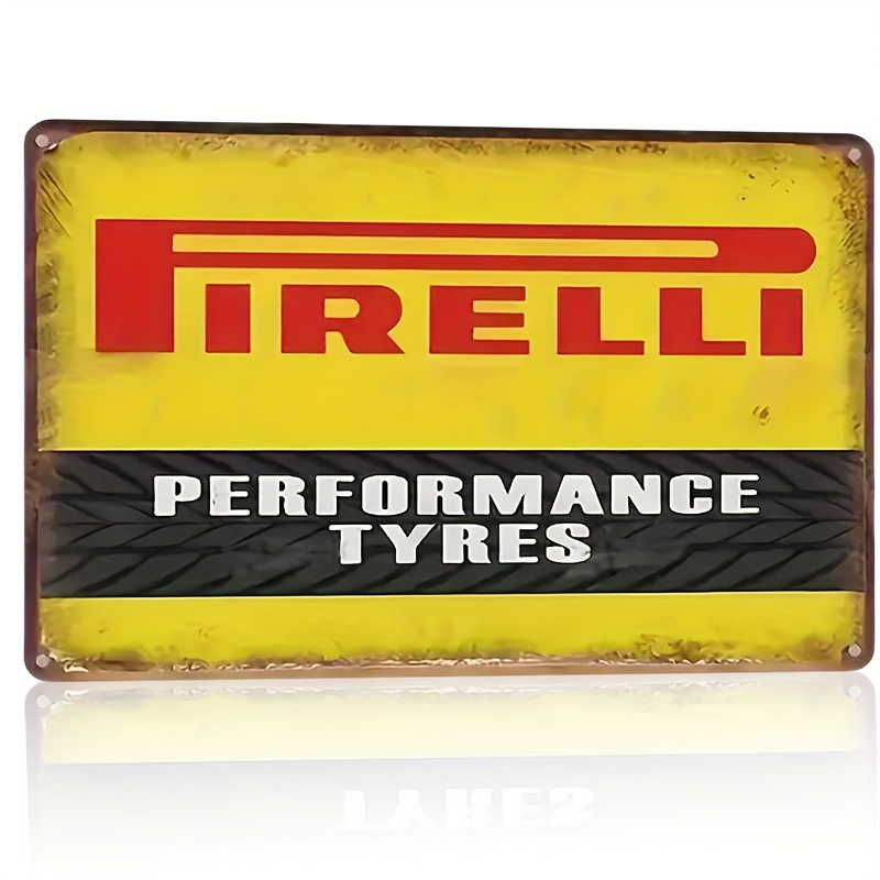 

1pc, Performance Tyres Vintage Metal Sign, 30x20cm, Tinplate Wall Art, Easy-hang Design For Garages & Auto Repair Shops, Decorative Plaque