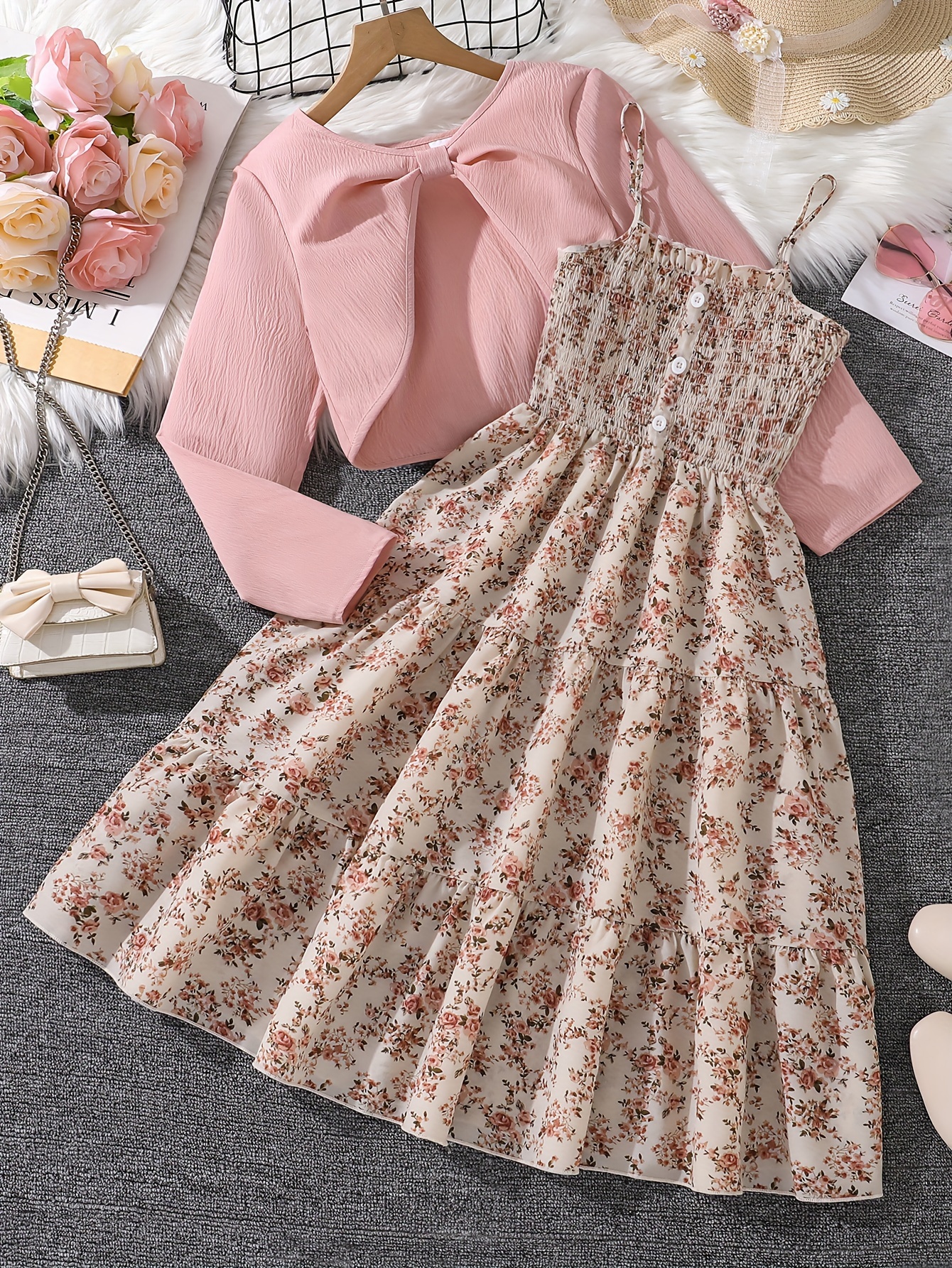 Red and white polka dot long chiffon dress 5157