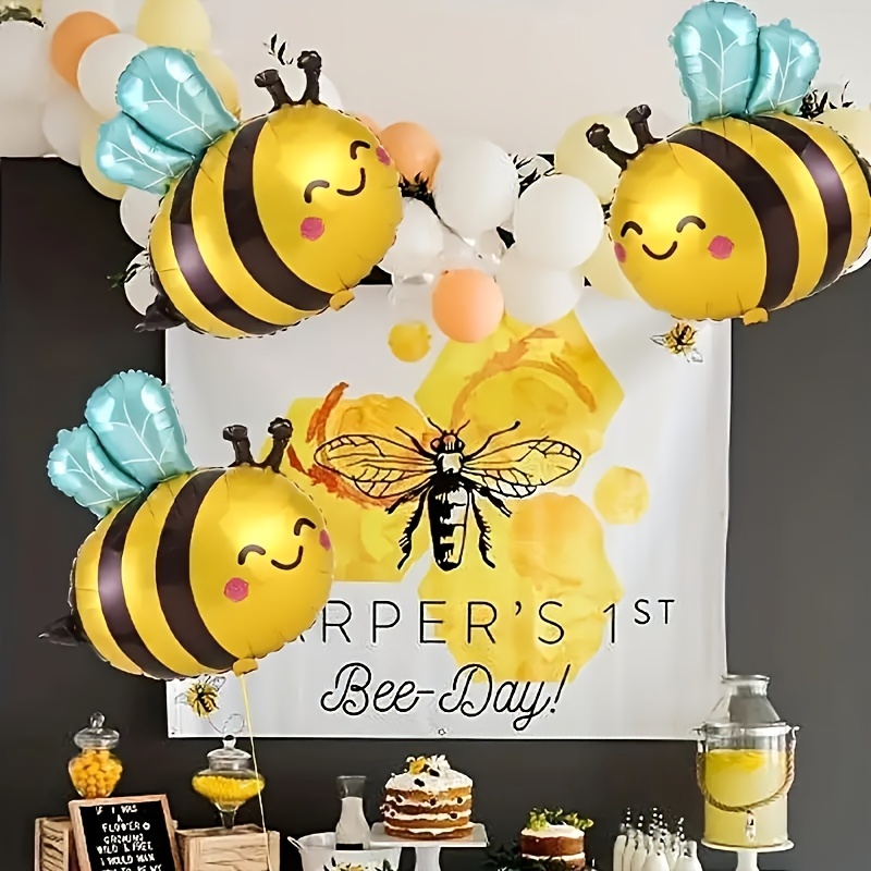 

3pcs Cute Bee Balloons, Spring Party Decor, Birthday Party Decor, Anniversary Decor, Baby Shower Decor, Holiday Decor, Mother's Day Decor, Indoor Outdoor Decor, Home Decor, Room Decor