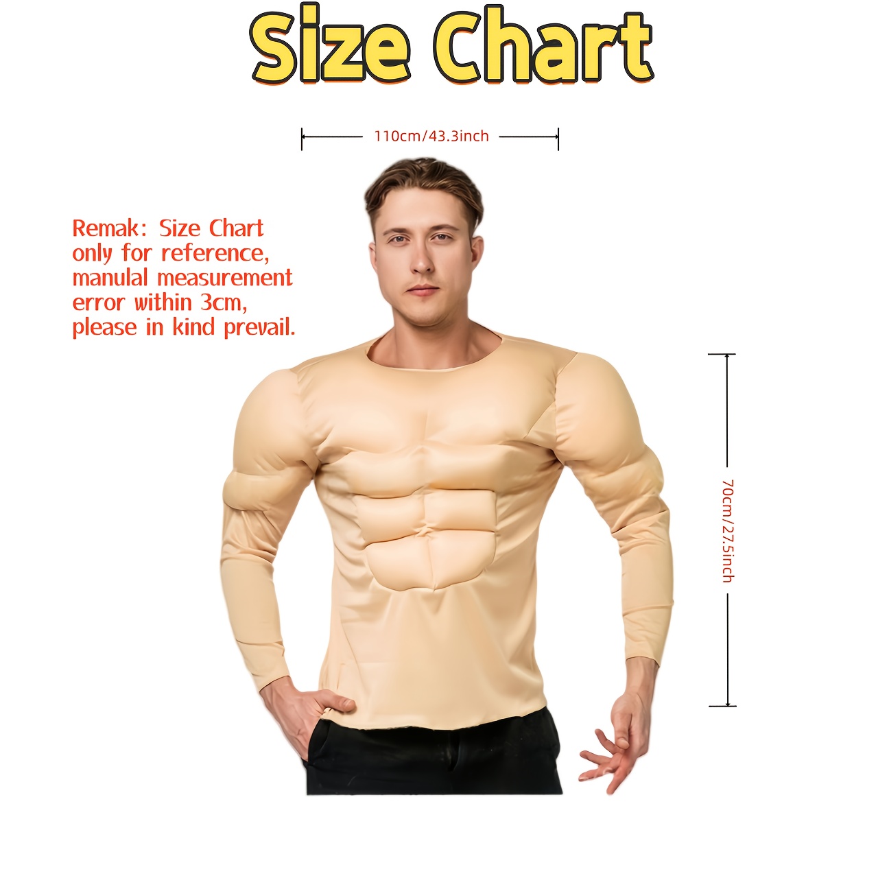 mens muscle shirt beige bodybuilder costume shirt padded Temu