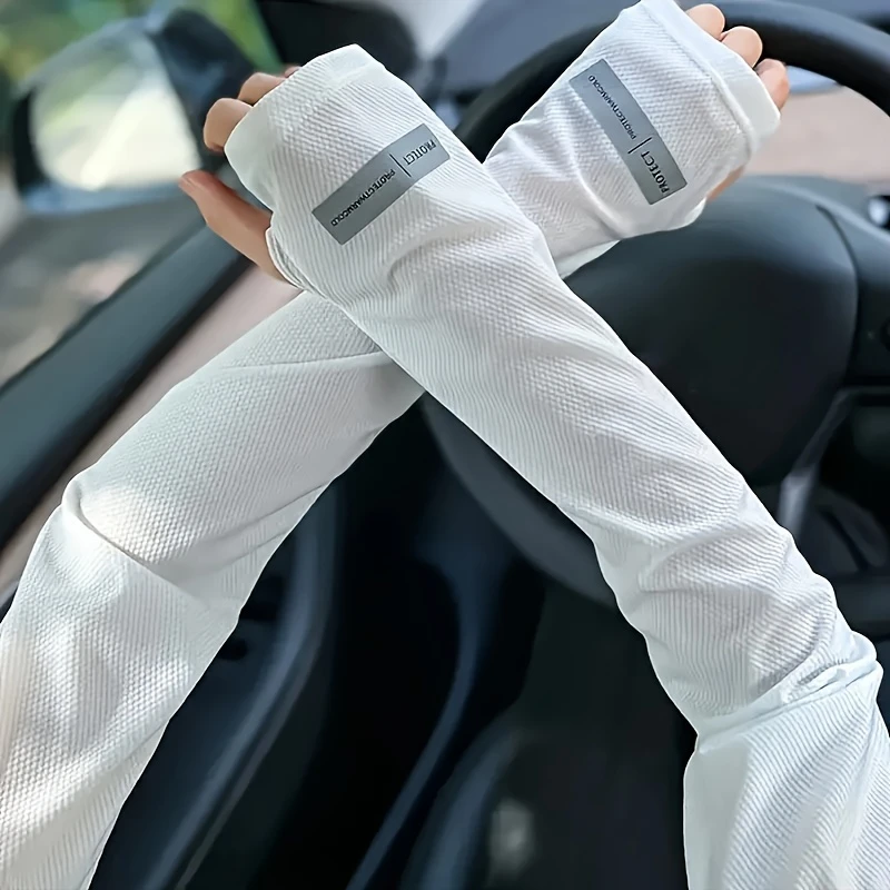 1 pair of mens and womens uv sun protection cooling arm sleeves loose suitable for football baseball basketball and volleyball details 4