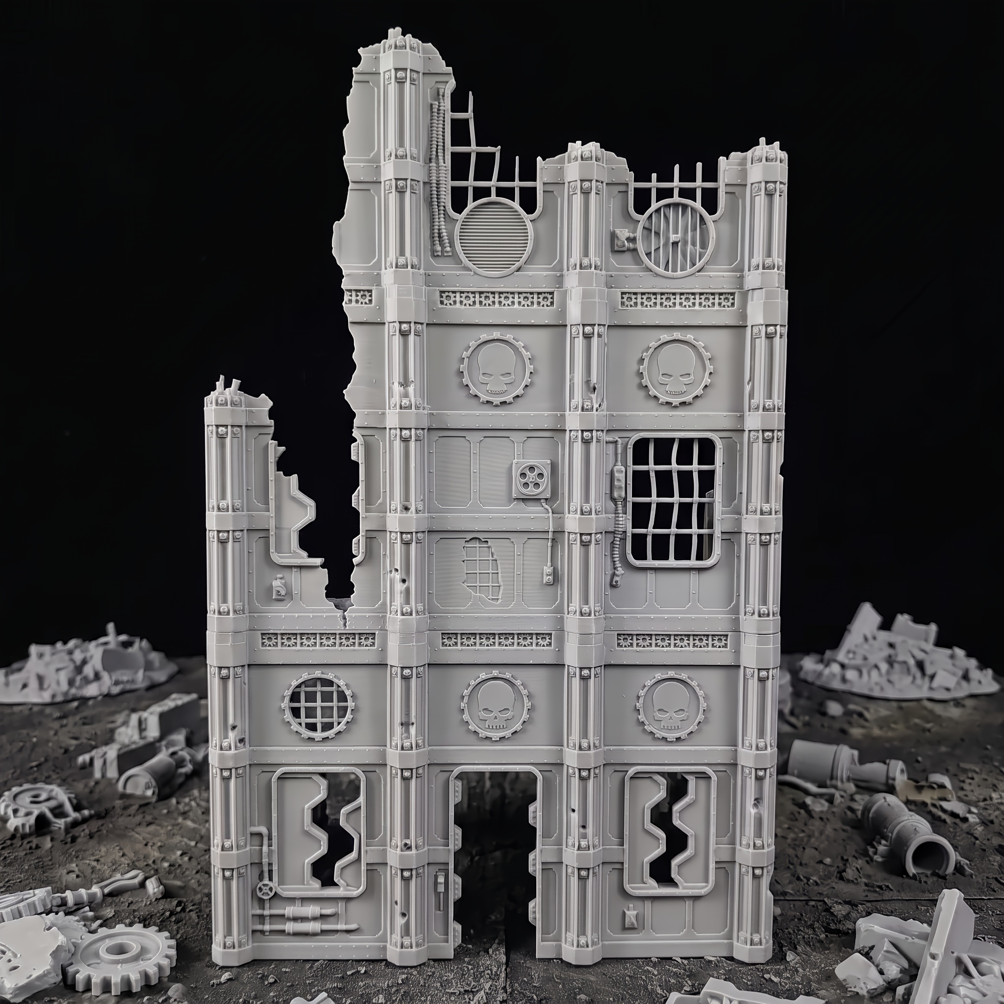 Destroyed Munitions Factory Ruins Architecture Model