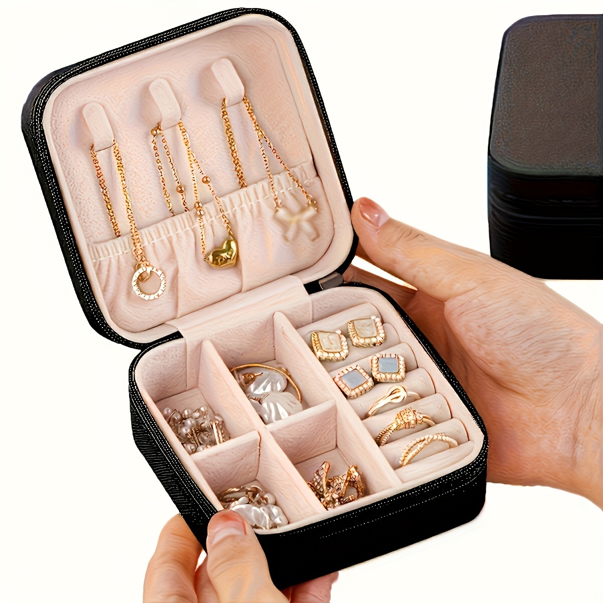 

Jewelry Organizer Box - Portable For , Necklaces & Rings Zip And ,