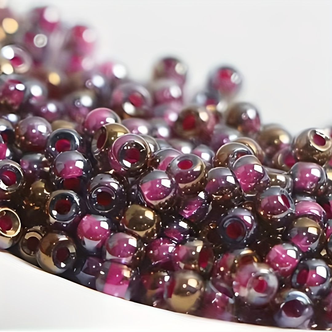 High Quality Uniform Transparent Bead Core Rainbow Glass Beads