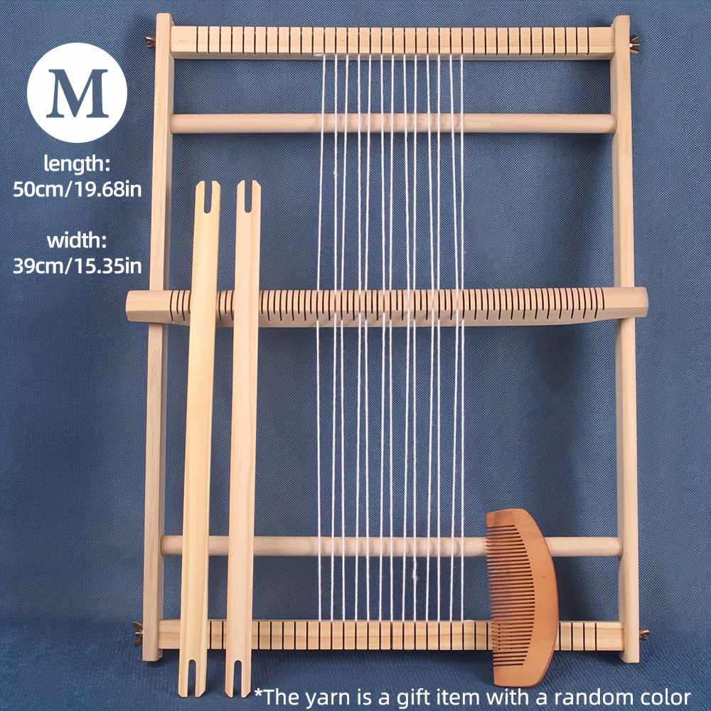 TEMU Wooden Weaving Machine Diy Weaving Machine Creative Adult Yarn Knitting Machine Handmade Diy Making Yarn Tapestry Yarn Knitting Tool