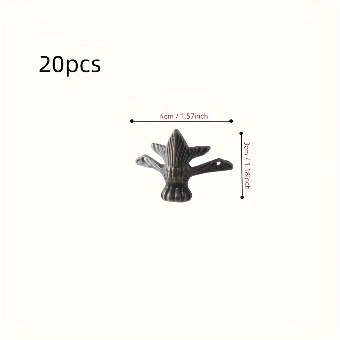 Image of 20pcs -bronze Iron Decorative Corner Feet, Unicorn Hoof Four-sided Box, For Wooden Box Jewelry Box Packaging - Style Animal Claw Design
