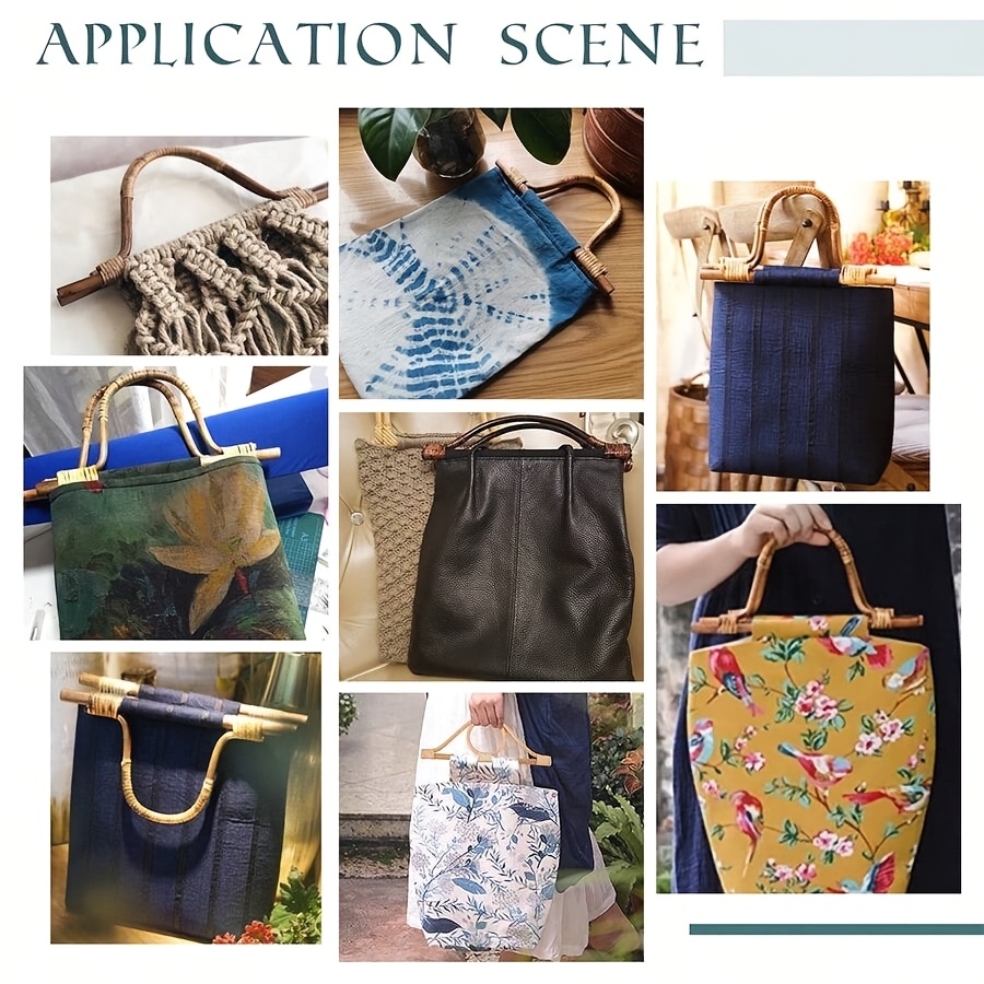 conjunto bolsos hechas en ratán bambú antiguo Temu Peru