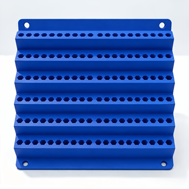 TEMU Porte-embouts mural à 120 trous à étages, support mural pour embouts de perceuse hexagonaux, organisateur de rangement -blocage de grande