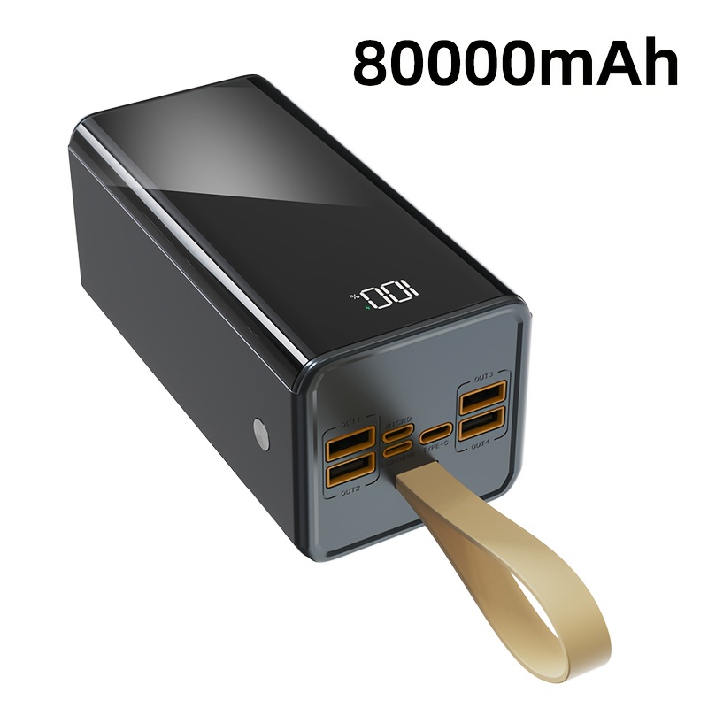Ta power bank ima ogromno kapaciteto 80000 mAh in ponuja funkcijo dvosmernega hitrega polnjenja 30 W. Polni se sam in druge naprave z visoko