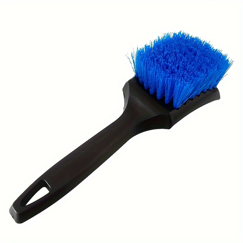 Image of Car Tire Cleaning Brush With Stiff Bristles - Durable Pp Material For Auto Maintenance